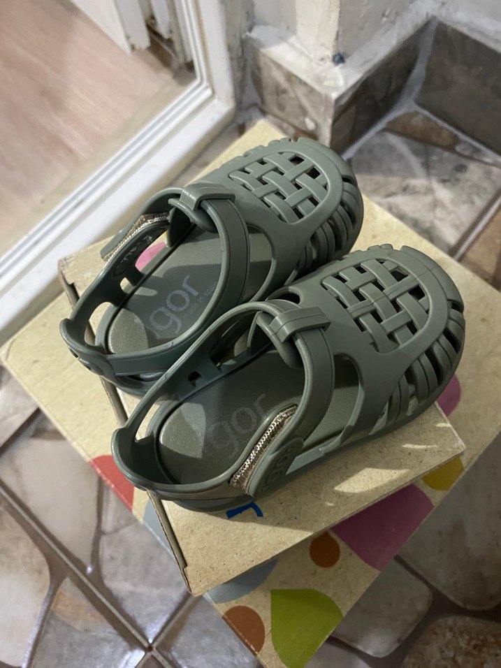 Tokalı yeşil Erkek Çocuk Sandalet - Görsel 4