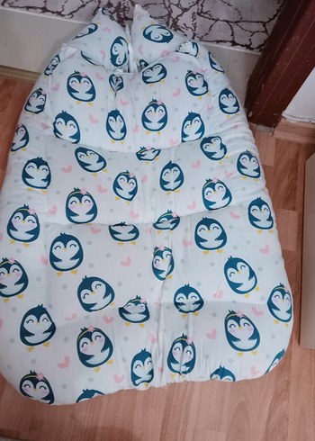 Penguen Desenli Pastel Renkli Çocuk Uyku Seti - Görsel 3