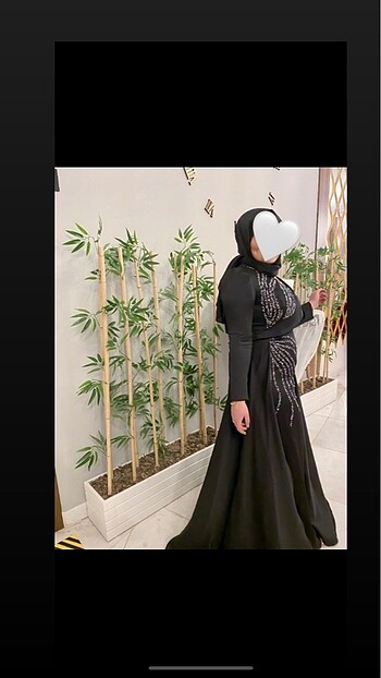 Tesettür siyah abiye
