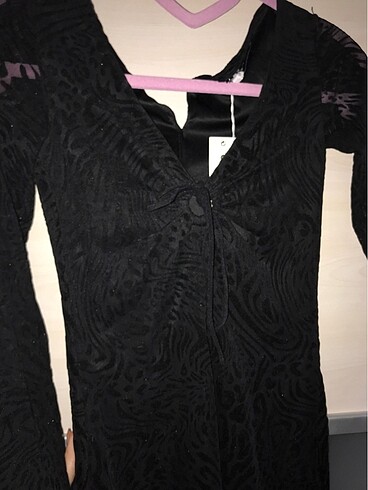 xs Beden siyah Renk bershka mini elbise