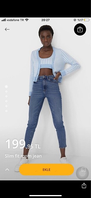 Stradivarius slim mom fit jean