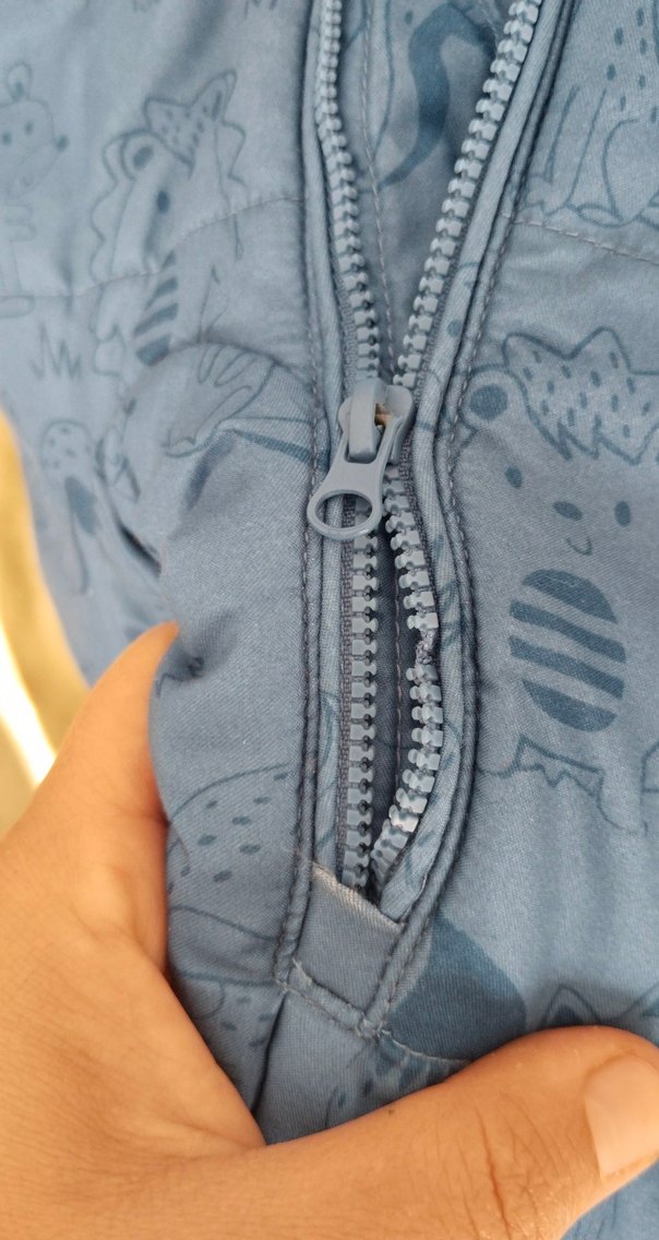 Mavi Kapüşonlu Bebek Kışlık Tulumu - Görsel 4