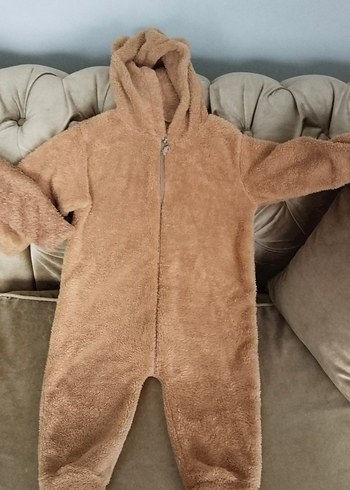 Kahverengi Bebek Erkek Peluş Tulum - Görsel 2