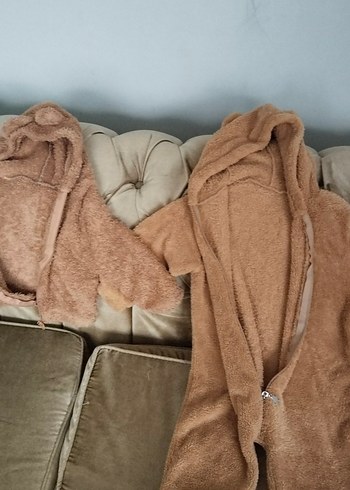 Kahverengi Bebek Erkek Peluş Tulum - Görsel 4