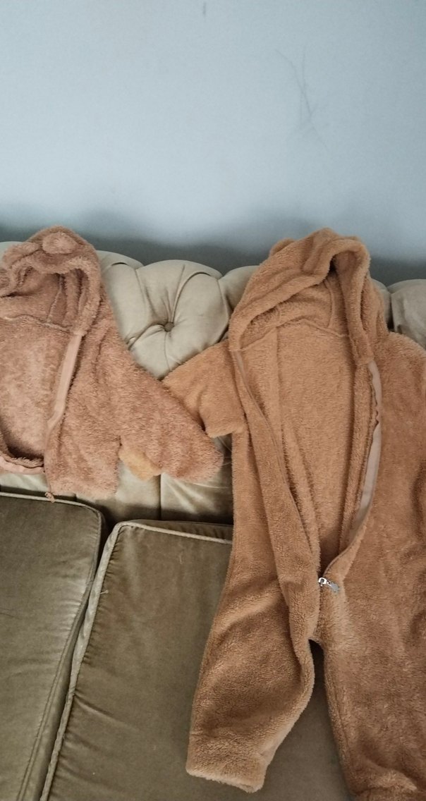 Kahverengi Bebek Erkek Peluş Tulum - Görsel 4