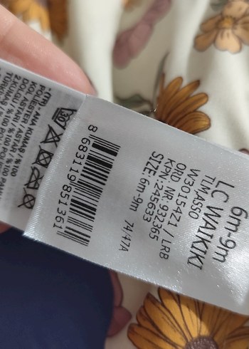 Çiçek Desenli Beyaz Bebek Tulumu - Görsel 6