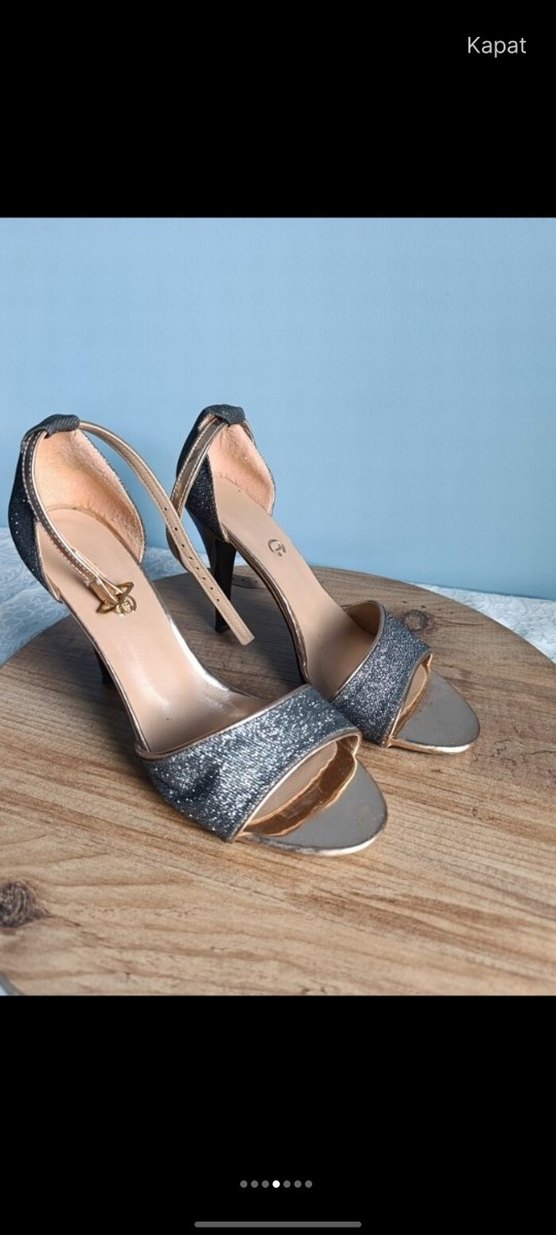 topuklu önü açık ayakkabı - Görsel 4