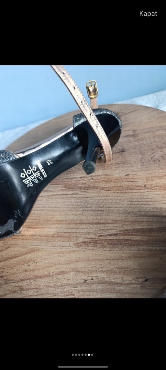 topuklu önü açık ayakkabı - Görsel 5