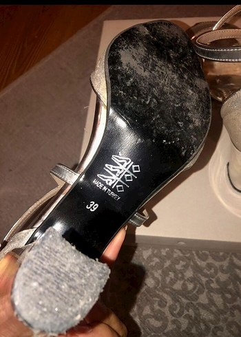 Gri Yılan Desenli Stiletto Topuklu Kadın Ayakkabı - Görsel 5