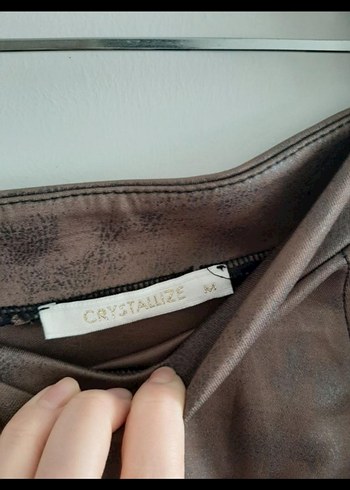 Kahverengi Süet Mini Etek - Görsel 3