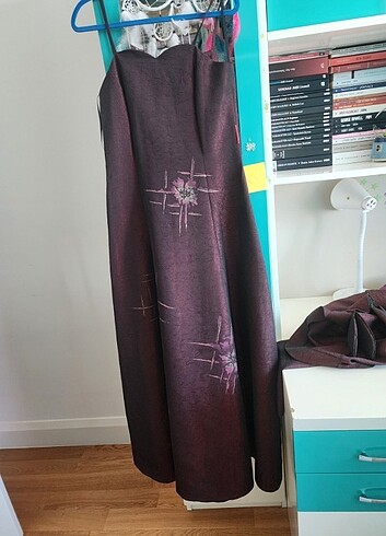 40 Beden bordo Renk Abiye