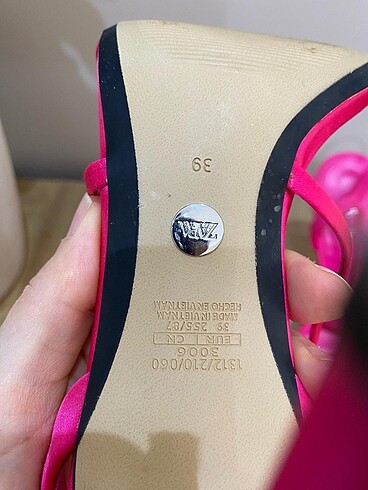 39 Beden pembe Renk Zara topuklu sandalet