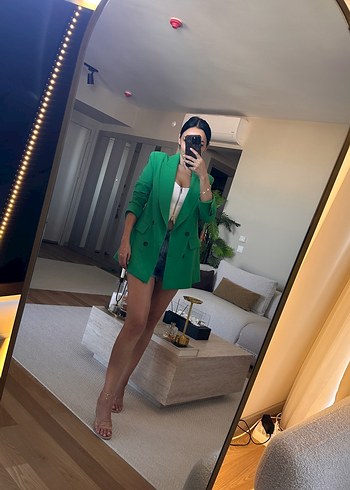 Yeşil Kadın Blazer Ceket