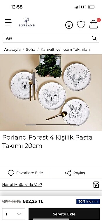 4 lü Porland forest set