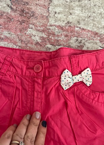 Kız Çocuk Pembe Nakışlı Şort - Görsel 3