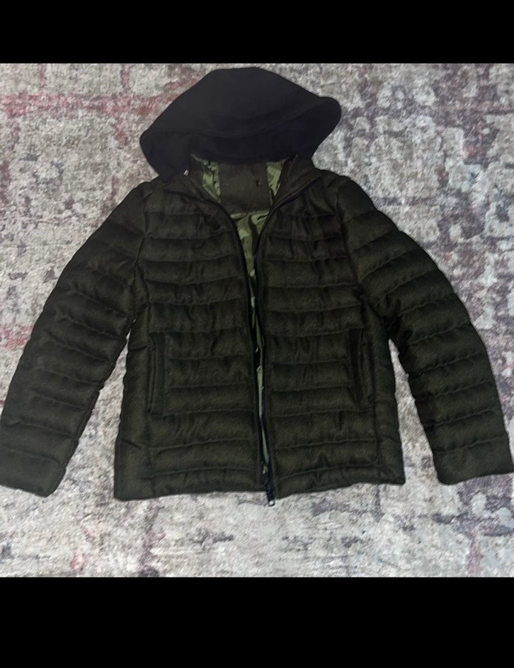 Haki erkek Kaban Kapüşonlu - Görsel 3