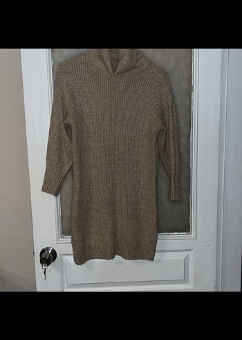 Bej Triko Boğazlı Kadın Kazak - Görsel 2