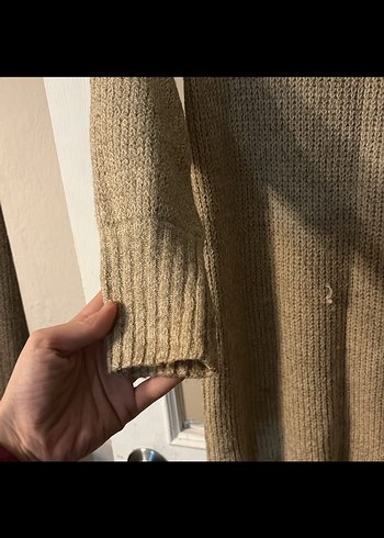 Bej Triko Boğazlı Kadın Kazak - Görsel 4