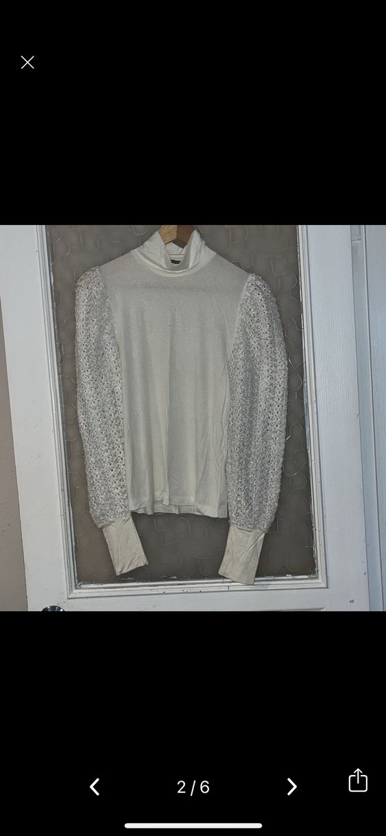 Kollu detaylı Beyaz Kadın Bluz - Görsel 5