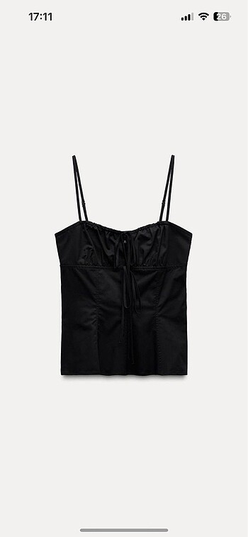 Zara zara siyah askılı bluz