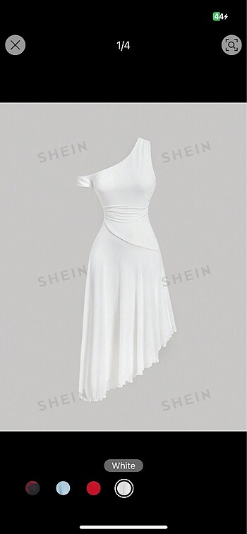 Sheinside shein elbise beyaz uzun şık