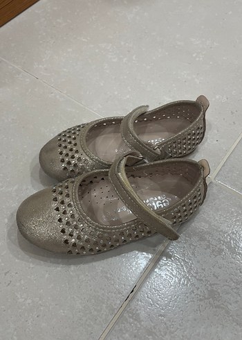 Bej Kız Çocuk Tokalı Babet - Görsel 2