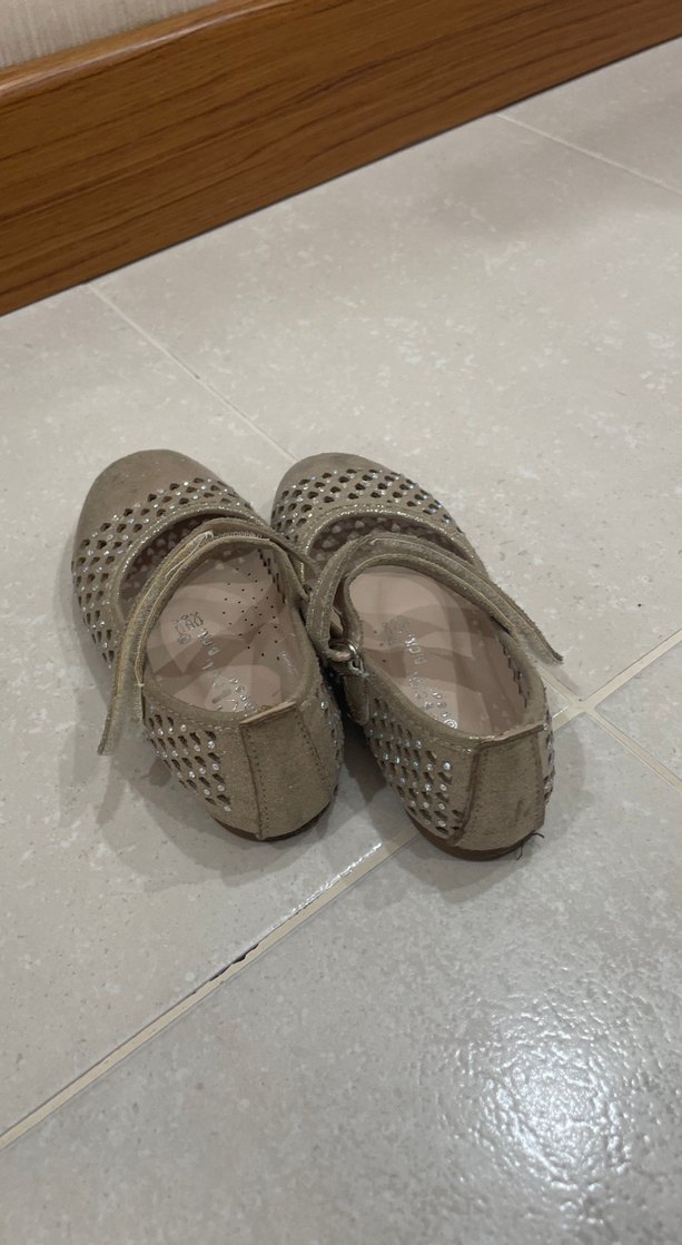 Bej Kız Çocuk Tokalı Babet - Görsel 4