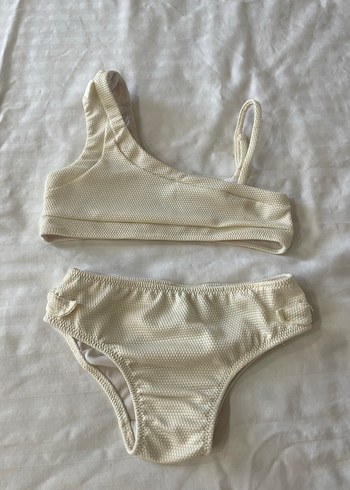 Beyaz Askılı Kız Çocuk Bikini