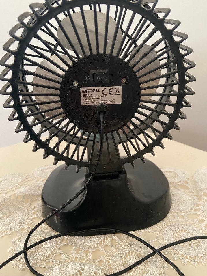 Everest Siyah Masaüstü Vantilatör - Görsel 3