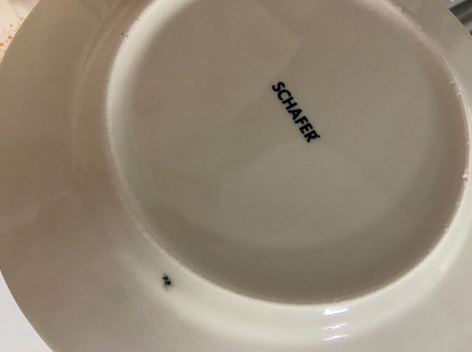 Desenli Beyaz 6'lı Pasta Tabak Seti - Görsel 5