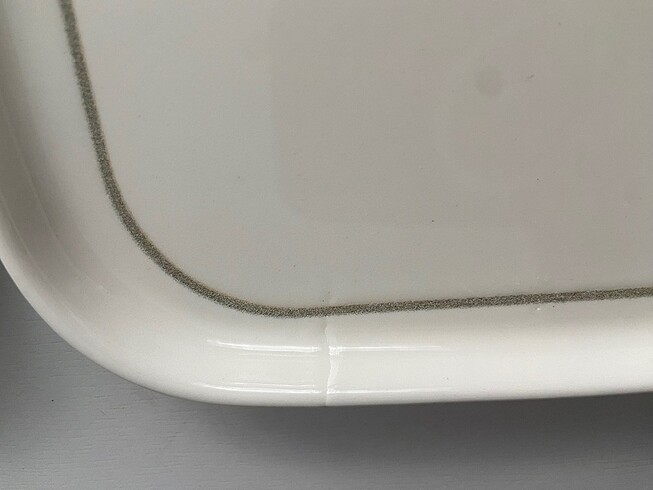  Beden beyaz Renk Porselen Kare Servis Tabağı