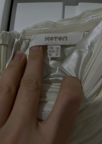 Beyaz Straplez Uzun Abiye Elbise nişan nikah bride elbisesi - Görsel 5