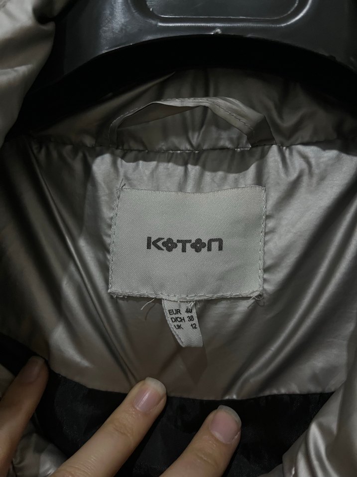 Gri Metalik Kadın Mont reflektörlü mont - Görsel 4