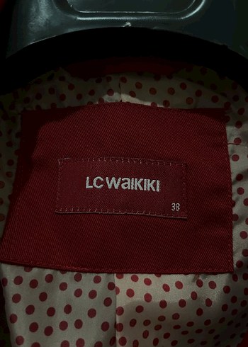 Bordo Düğmeli Kadın Trençkot - Görsel 3