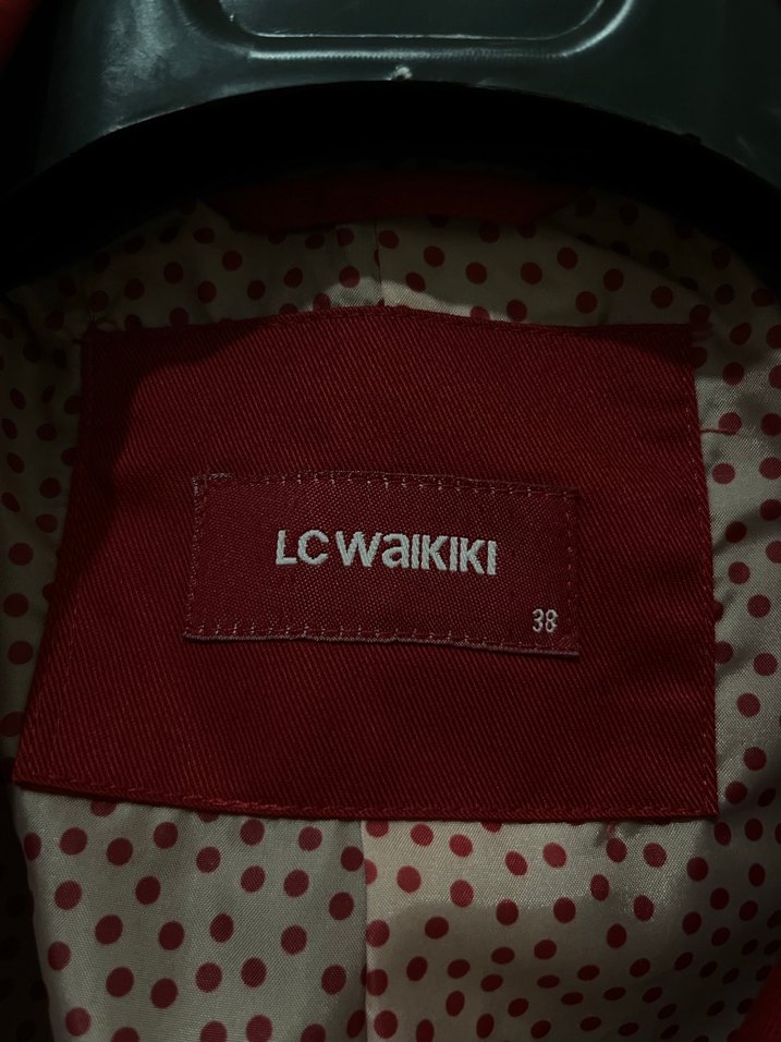 Bordo Düğmeli Kadın Trençkot - Görsel 3