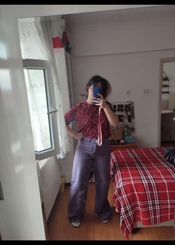 Lila palazzo pantolon - Görsel 5