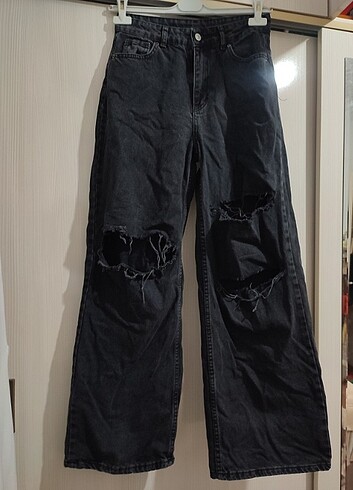 Yırtık palazzo jean - Görsel 4