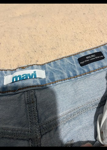 Açık Mavi Geniş Paça Kot pantolon - Görsel 6