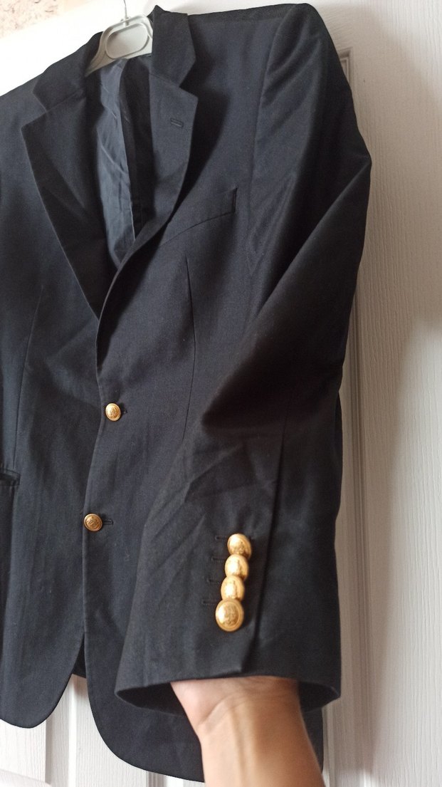 Düğmeli Siyah Erkek Takım Ceketi - Görsel 2