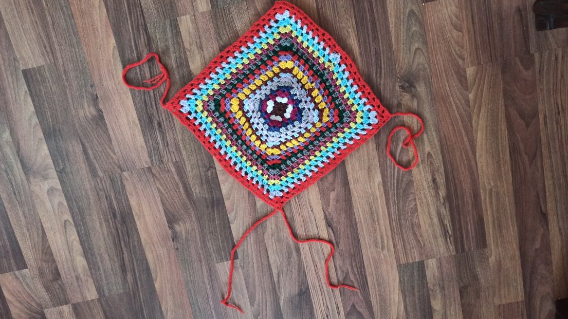 Çok Renkli Örgü crop - Görsel 2