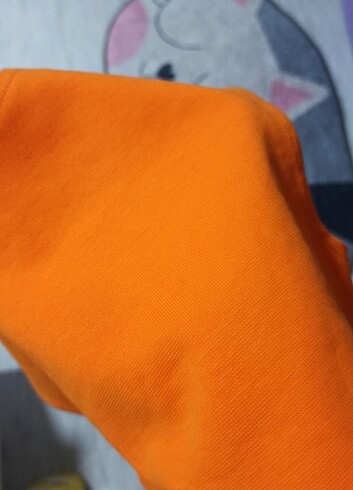 l Beden turuncu Renk Crop mini üst 