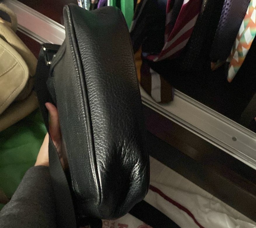 Hotiç Siyah Erkek Deri Omuz Çantası Fermuarlı - Görsel 3