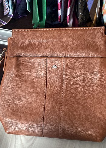 Deri Kahverengi Fermuarlı erkel Çantası - Görsel 4