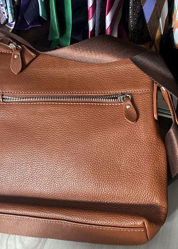 Deri Kahverengi Fermuarlı erkel Çantası - Görsel 2