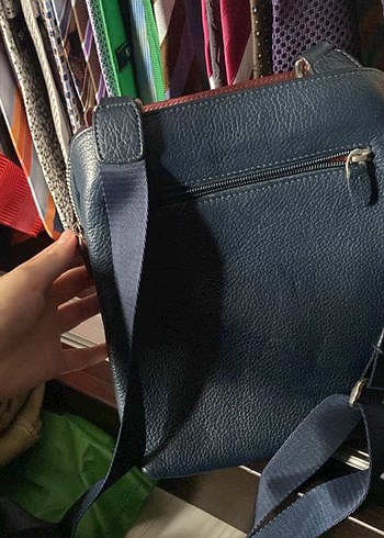 Erkek Lacivert Fermuarlı Omuz Çantası - Görsel 2