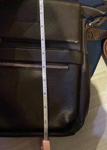 Kahverengi Fermuarlı Erkek Omuz Çantası - Görsel 6