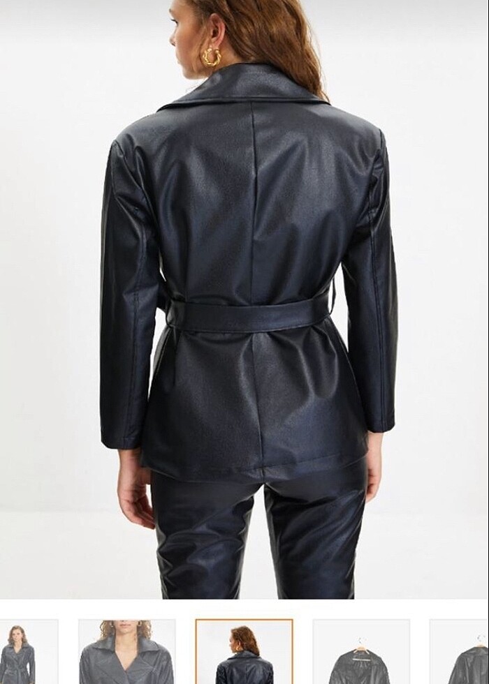 Kadın deri ceket - Görsel 5