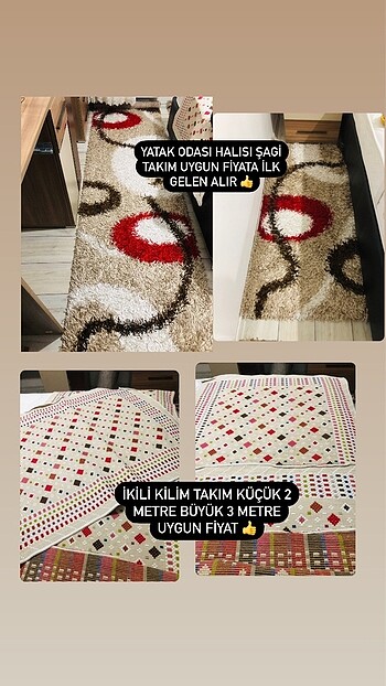 Yatak odası takımı ve kilim