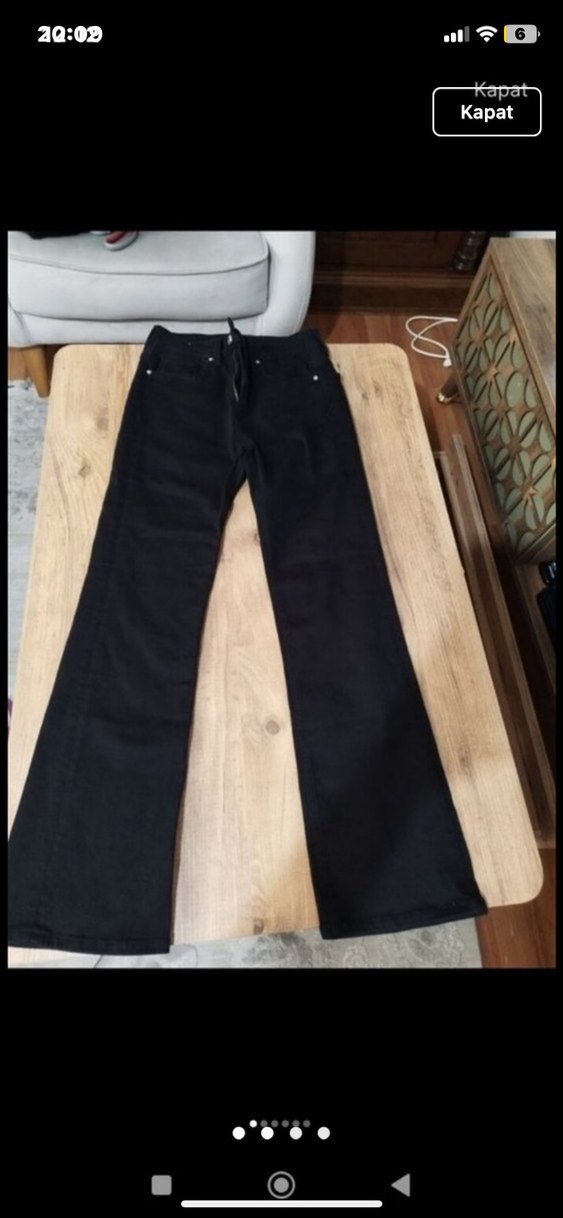 Kadın Siyah Normal Boy Düz Kesim Pantolon - Görsel 3