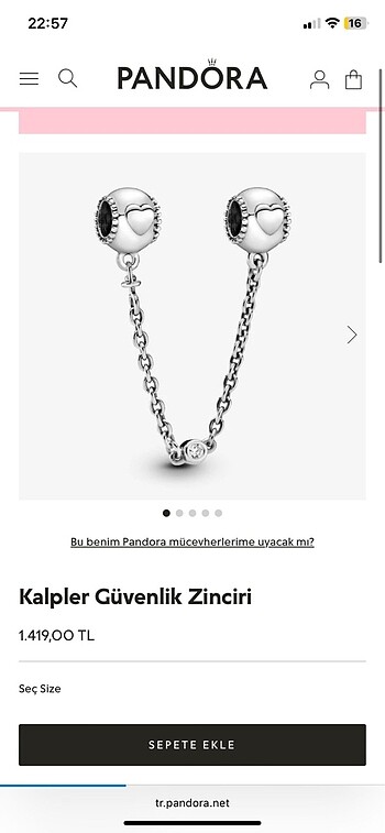  Beden beyaz Renk Pandora güvenlik zinciri